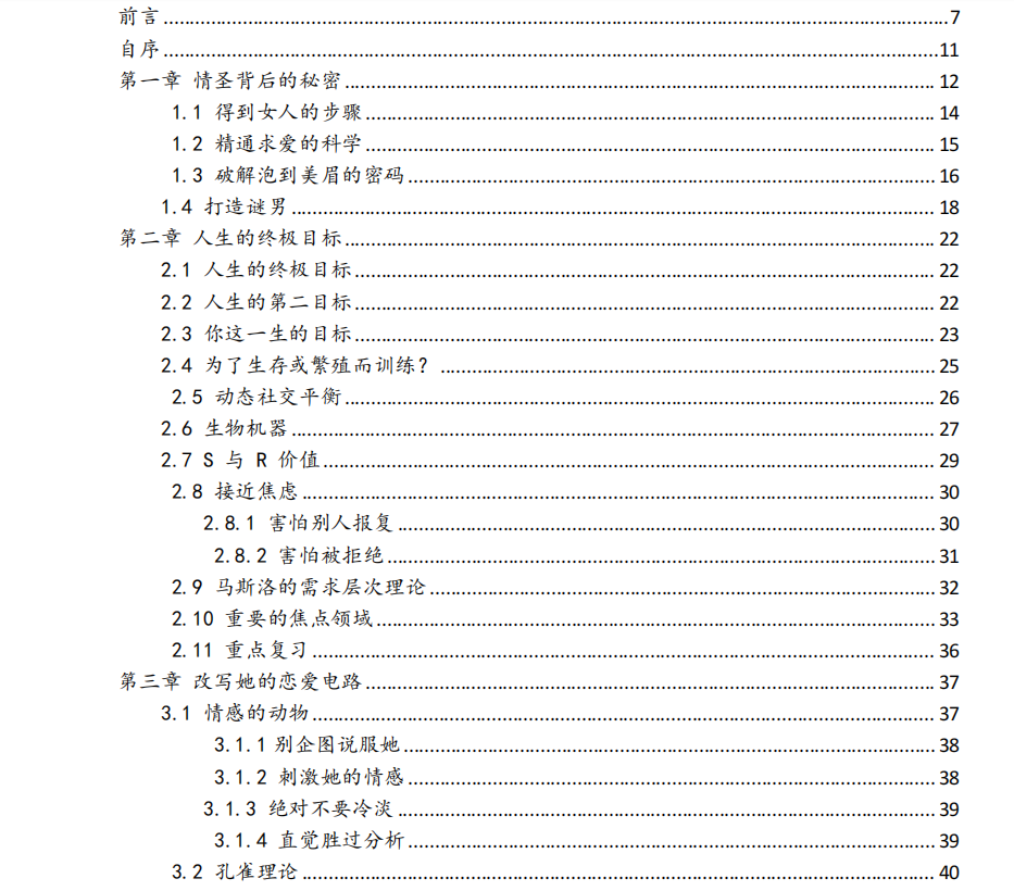 《迷男方法》目录 1